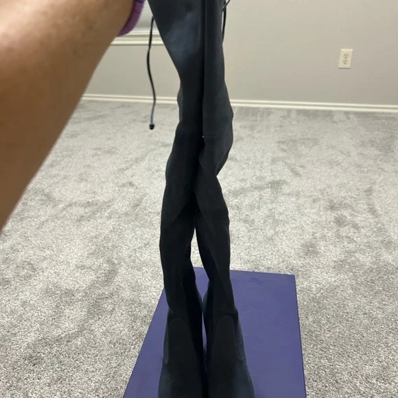 Elegant Charcoal Over-the-Knee Boots